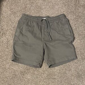 Men's Gray Flat Front Shorts